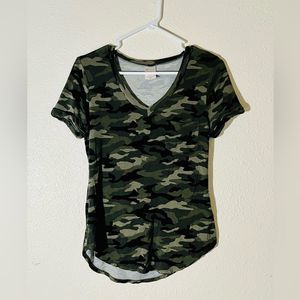 V Neck Camo T shirt